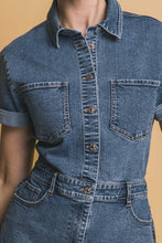 Blue Denim Button Down Romper