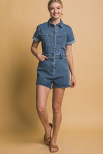 Blue Denim Button Down Romper