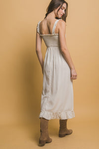 Chalk Smocked Maxi Dress