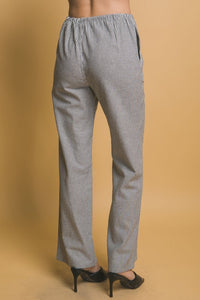 Black Linen Wide-Leg Pants
