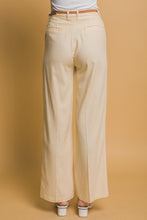 Vanilla Belted Linen Pants