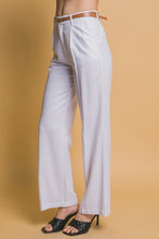 White Belted Linen Pants