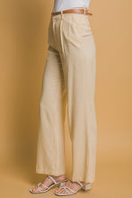 Vanilla Belted Linen Pants