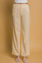 Vanilla Belted Linen Pants