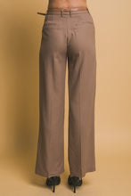 Mocha Belted Linen Pants
