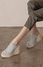 The Verona Frayed Denim Espadrille Wedge