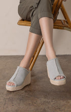 The Verona Frayed Denim Espadrille Wedge