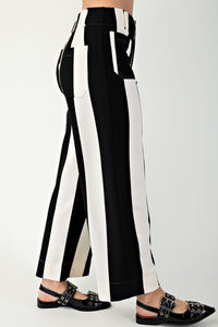 Black Colette Cropped Wide-Leg Pants