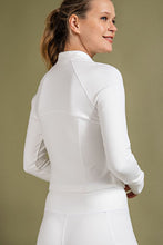 Ivory Rib Brushed Mock Neckline Long Sleeves Top
