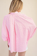 Neon Pink Button Front Shirt