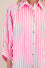 Neon Pink Button Front Shirt