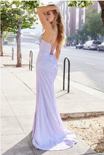 Lavender Fitted Pastel Glitter Corset Gown