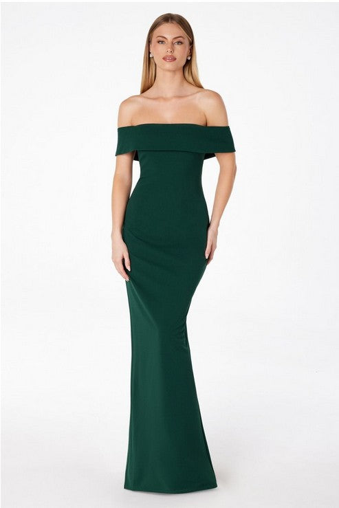 Emerald One Shoulder Long Evening Dress