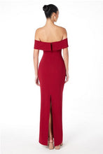 Burgundy One Shoulder Long Evening Dress