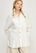 Off White Oversized Contrast Stitches Boyrfriends Shirt