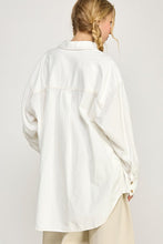 Off White Oversized Contrast Stitches Boyrfriends Shirt