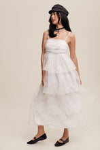 White Layered Glitter Tulle Dress
