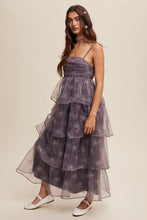 Mocha Grey Layered Glitter Tulle Dress
