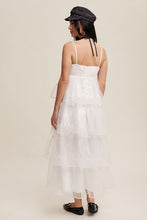 White Layered Glitter Tulle Dress