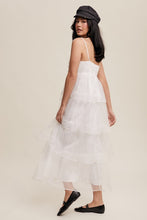 White Layered Glitter Tulle Dress