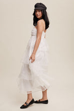 White Layered Glitter Tulle Dress