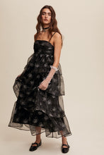 Black Layered Glitter Tulle Dress