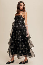 Black Layered Glitter Tulle Dress