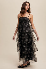 Black Layered Glitter Tulle Dress