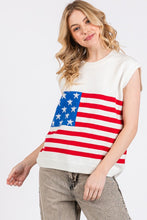 White American Flag Sweater Vest