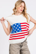White American Flag Sweater Vest