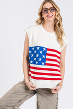 White American Flag Sweater Vest
