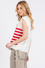 White American Flag Sweater Vest
