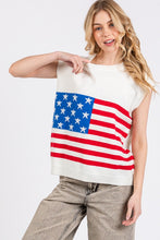 White American Flag Sweater Vest
