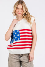 White American Flag Sweater Vest