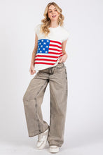 White American Flag Sweater Vest