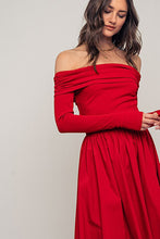 Red Petals Of A Rose Midi Dress
