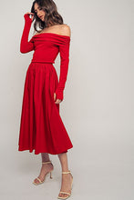 Red Petals Of A Rose Midi Dress