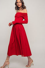 Red Petals Of A Rose Midi Dress