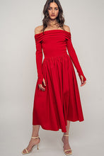 Red Petals Of A Rose Midi Dress