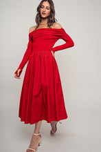 Red Petals Of A Rose Midi Dress