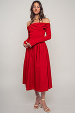 Red Petals Of A Rose Midi Dress