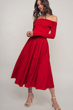 Red Petals Of A Rose Midi Dress