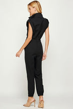 Black Mock Neck Sleeveless Jogger Jumpsuit