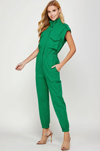 Emerald Mock Neck Sleeveless Jogger Jumpsuit
