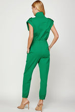 Emerald Mock Neck Sleeveless Jogger Jumpsuit