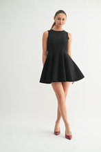 Black Sleeveless Skater Mini Dress
