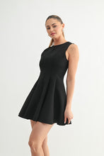 Black Sleeveless Skater Mini Dress