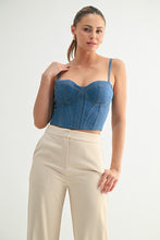 Denim Corset Bustier Top