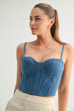 Denim Corset Bustier Top