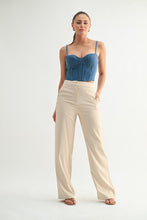 Denim Corset Bustier Top